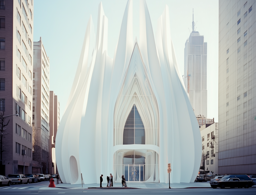 bensurkin_Image_of_a_big_and_futuristic_white_church_in_a_stree_fd8bc0ce-01ed-4fef-ba2a-d85be4d29d87 The Psychedelic AI Cult: When Technology Meets Radical Spirituality